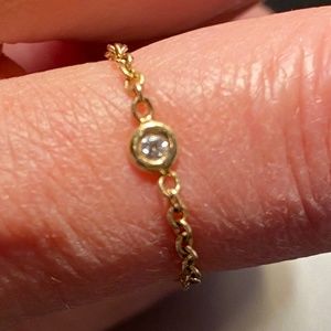 Diamond Bezel Chain Ring